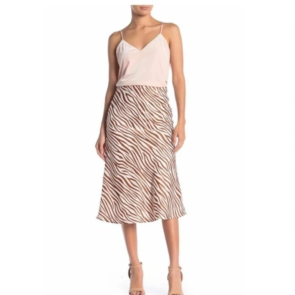 NWOT Anthropologie 4SI3NNA Valeria Zebra Print Skirt